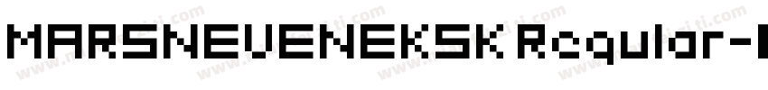 MARSNEVENEKSK Regular字体转换